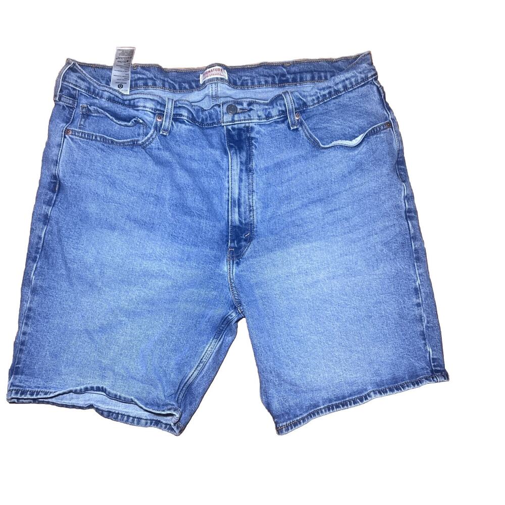 Levi Strauss Signature Men’s Light Wash Denim Shorts 40” Jorts Cotton